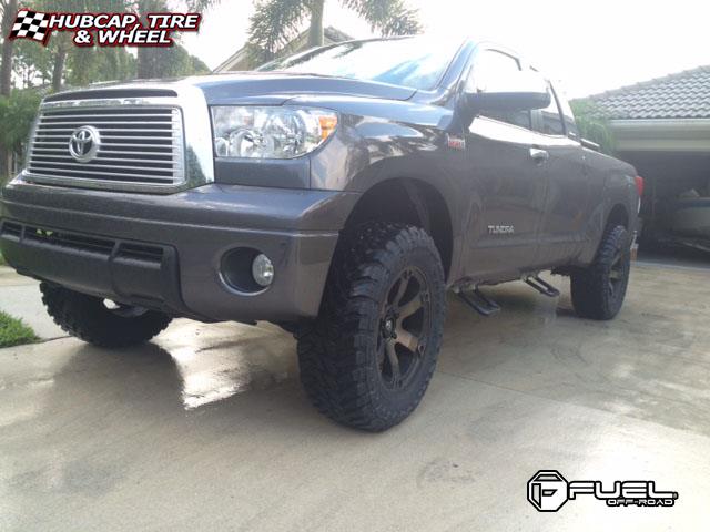 vehicle gallery/toyota tundra fuel beast d564 0X0  Black & Machined with Dark Tint wheels and rims